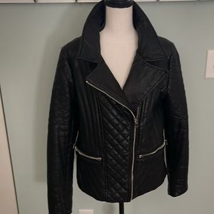 Guess Asymmetrical Moto Style Jacket Sz L